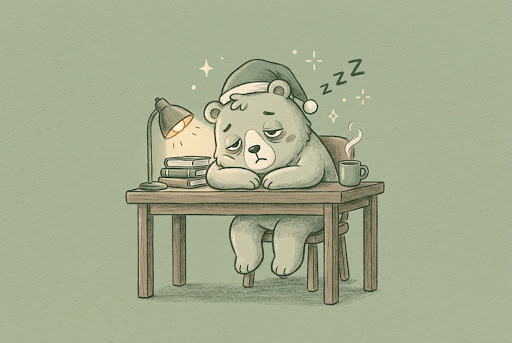 Tired Bear Mascot